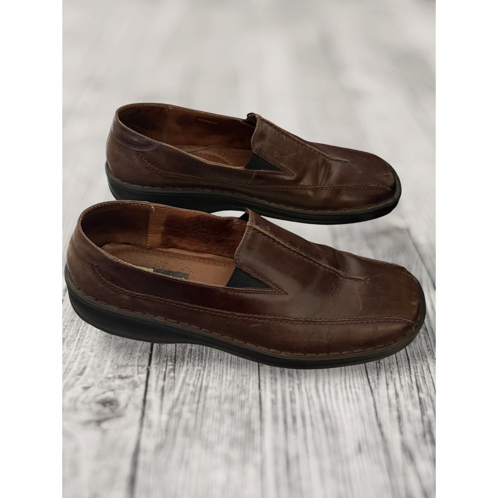Josef Seibel Slip On Loafers Women 41 (9.5) Brown Dark Academia Leather Comfort - Picture 5 of 10